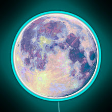 Charger l'image dans la galerie, Moon RGB neon sign lightblue