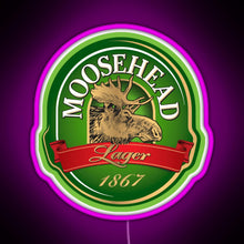 Charger l'image dans la galerie, Moosehead Beer American pale ale RGB neon sign  pink