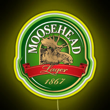 Charger l'image dans la galerie, Moosehead Beer American pale ale RGB neon sign yellow