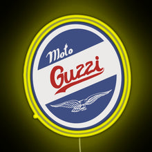 Charger l'image dans la galerie, Moto guzzi RGB neon sign yellow