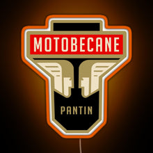Charger l'image dans la galerie, Motobecane Headstock RGB neon sign orange