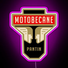 Charger l'image dans la galerie, Motobecane Headstock RGB neon sign  pink