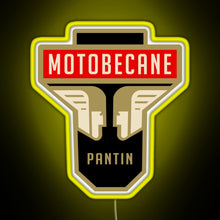Charger l'image dans la galerie, Motobecane Headstock RGB neon sign yellow