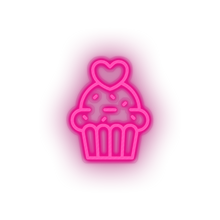 Charger l'image dans la galerie, pink muffin led cake dessert love muffin relationship romance valentine day neon factory