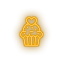 Charger l'image dans la galerie, warm_white muffin led cake dessert love muffin relationship romance valentine day neon factory