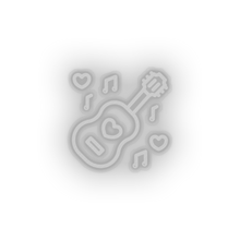 Charger l'image dans la galerie, white music led guitar love music note relationship romance valentine day neon factory