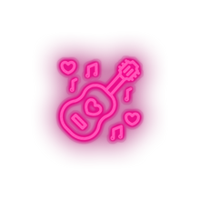 Charger l'image dans la galerie, pink music led guitar love music note relationship romance valentine day neon factory