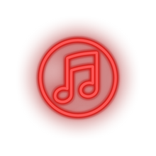 Charger l'image dans la galerie, red music social network brand logo led neon factory