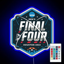 Charger l'image dans la galerie, NCAA Men s Final Four 2023 Houston Basketball RGB neon sign remote
