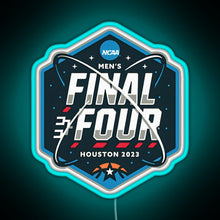 Charger l'image dans la galerie, NCAA Men s Final Four 2023 Houston Basketball RGB neon sign lightblue