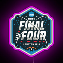 Charger l'image dans la galerie, NCAA Men s Final Four 2023 Houston Basketball RGB neon sign  pink