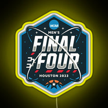Charger l'image dans la galerie, NCAA Men s Final Four 2023 Houston Basketball RGB neon sign yellow