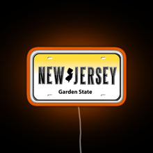 Charger l'image dans la galerie, New Jersey License Plate RGB neon sign orange