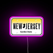 Charger l'image dans la galerie, New Jersey License Plate RGB neon sign  pink