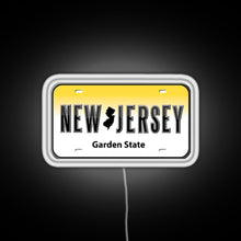 Charger l'image dans la galerie, New Jersey License Plate RGB neon sign white