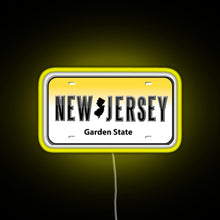 Charger l'image dans la galerie, New Jersey License Plate RGB neon sign yellow