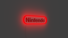 Charger l'image dans la galerie, Nintendo red  retro logo neon lights