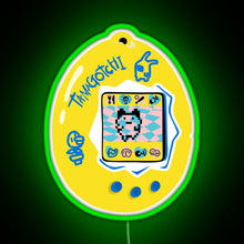 Charger l'image dans la galerie, Original Tamagotchi Yellow with Blue RGB neon sign green