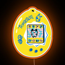 Charger l'image dans la galerie, Original Tamagotchi Yellow with Blue RGB neon sign orange