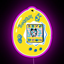 Charger l'image dans la galerie, Original Tamagotchi Yellow with Blue RGB neon sign  pink