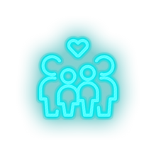Charger l'image dans la galerie, ice_blue parent family person human children heart like child parents kid baby led neon factory