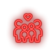 Charger l'image dans la galerie, red parent family person human children heart like child parents kid baby led neon factory