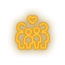 Charger l'image dans la galerie, warm_white parent family person human children heart like child parents kid baby led neon factory