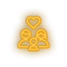 Charger l'image dans la galerie, warm_white parent family person human children heart parents child kid baby led neon factory