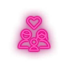 Charger l'image dans la galerie, pink parent family person human children heart parents child kid baby led neon factory