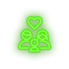 Charger l'image dans la galerie, green parent family person human children heart parents child kid baby led neon factory