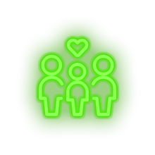 Charger l'image dans la galerie, green parent family person human children heart parents child kid baby love led neon factory