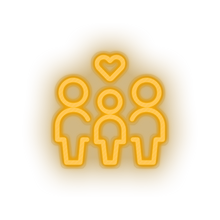 Charger l'image dans la galerie, warm_white parent family person human children heart parents child kid baby love led neon factory