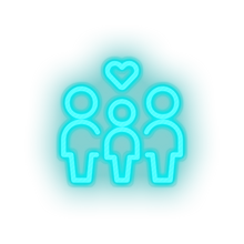 Charger l'image dans la galerie, parent family person human children heart parents child kid baby Neon led factory