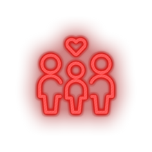 Charger l'image dans la galerie, red parent family person human children heart parents child kid baby love led neon factory