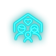 Charger l'image dans la galerie, ice_blue parent family person human house children home parents child heart kid baby led neon factory
