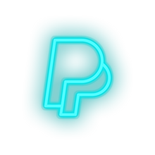 Charger l'image dans la galerie, ice_blue paypal social network brand logo led neon factory