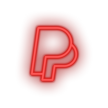 Charger l'image dans la galerie, red paypal social network brand logo led neon factory