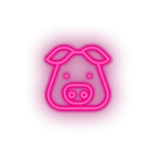 Charger l'image dans la galerie, pink pig led animal cartoon fauna herbivore pig pork zoo neon factory