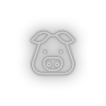Charger l'image dans la galerie, white pig led animal cartoon fauna herbivore pig pork zoo neon factory