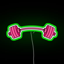 Charger l'image dans la galerie, pink curved barbell RGB neon sign green