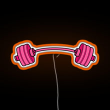 Charger l'image dans la galerie, pink curved barbell RGB neon sign orange