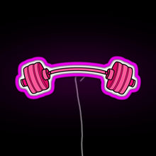 Charger l'image dans la galerie, pink curved barbell RGB neon sign  pink