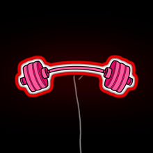 Charger l'image dans la galerie, pink curved barbell RGB neon sign red