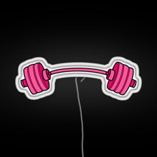 Charger l'image dans la galerie, pink curved barbell RGB neon sign white