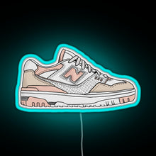 Charger l'image dans la galerie, Pink New Balance 550 RGB neon sign lightblue