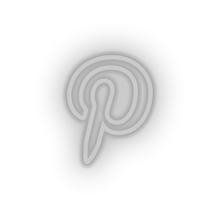 Charger l'image dans la galerie, white pinterest social network brand logo led neon factory