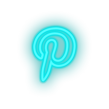 Charger l'image dans la galerie, ice_blue pinterest social network brand logo led neon factory