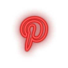 Charger l'image dans la galerie, red pinterest social network brand logo led neon factory