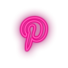 Charger l'image dans la galerie, pink pinterest social network brand logo led neon factory