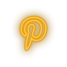 Charger l'image dans la galerie, warm_white pinterest social network brand logo led neon factory